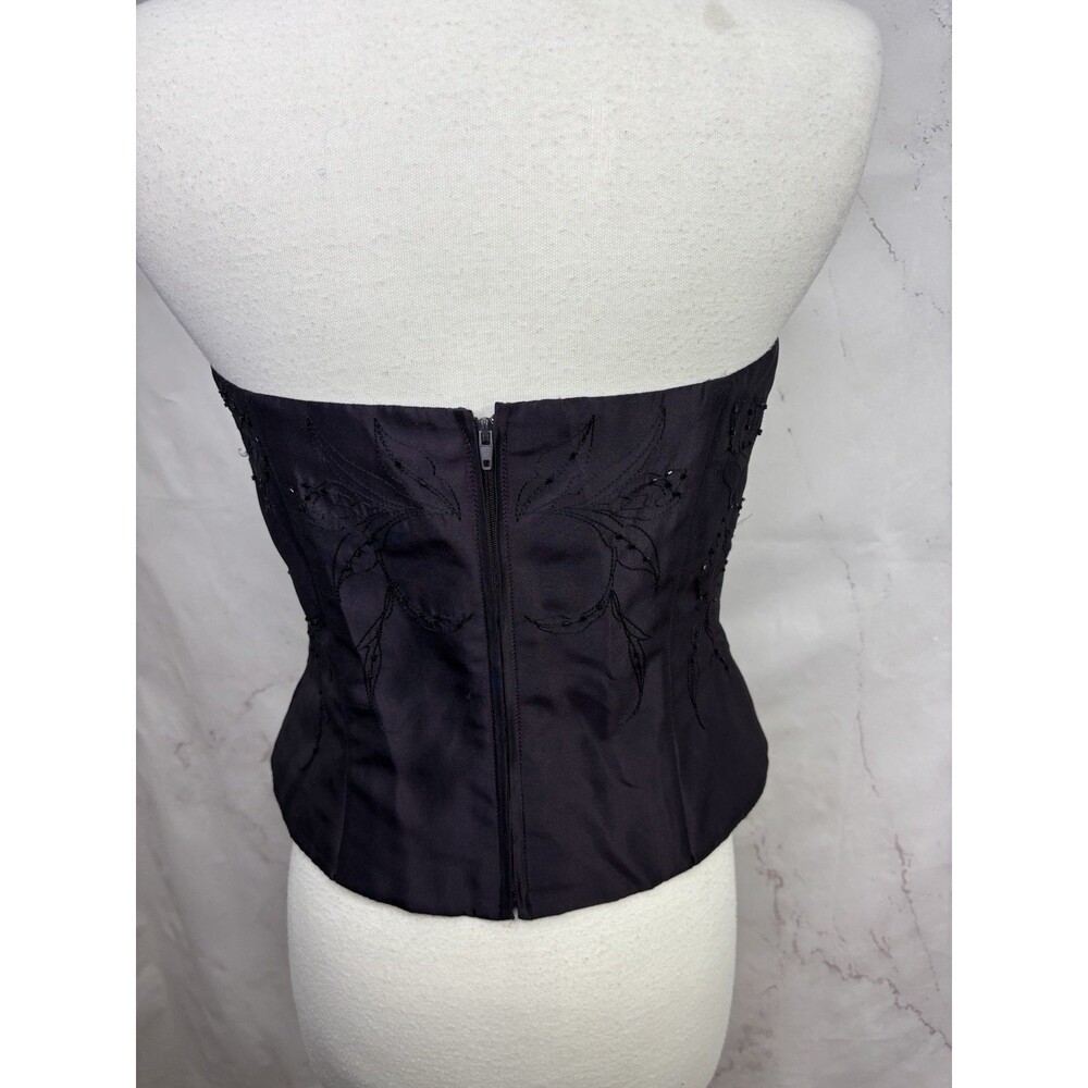 VTG 90s Fairy Bustier Corset Top Purple Beaded Strapless Sz 6 Y2K Whimsigoth - Picture 7 of 11
